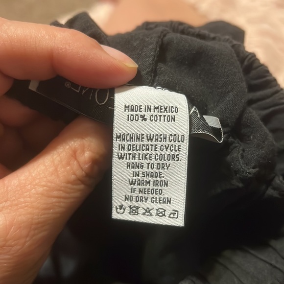 Palma Leone black/gray elastic waist wide leg pants - Picture 9 of 9